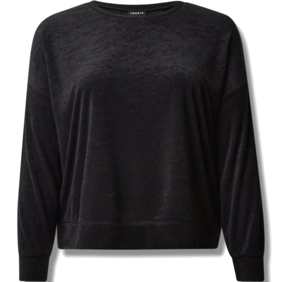 ❤️NWT VINTAGE TORRID DOLMAN SWEATSHIRT - TERRY BEACH COVER LIGHTWEIGHT PLUS SIZE - Picture 7 of 11